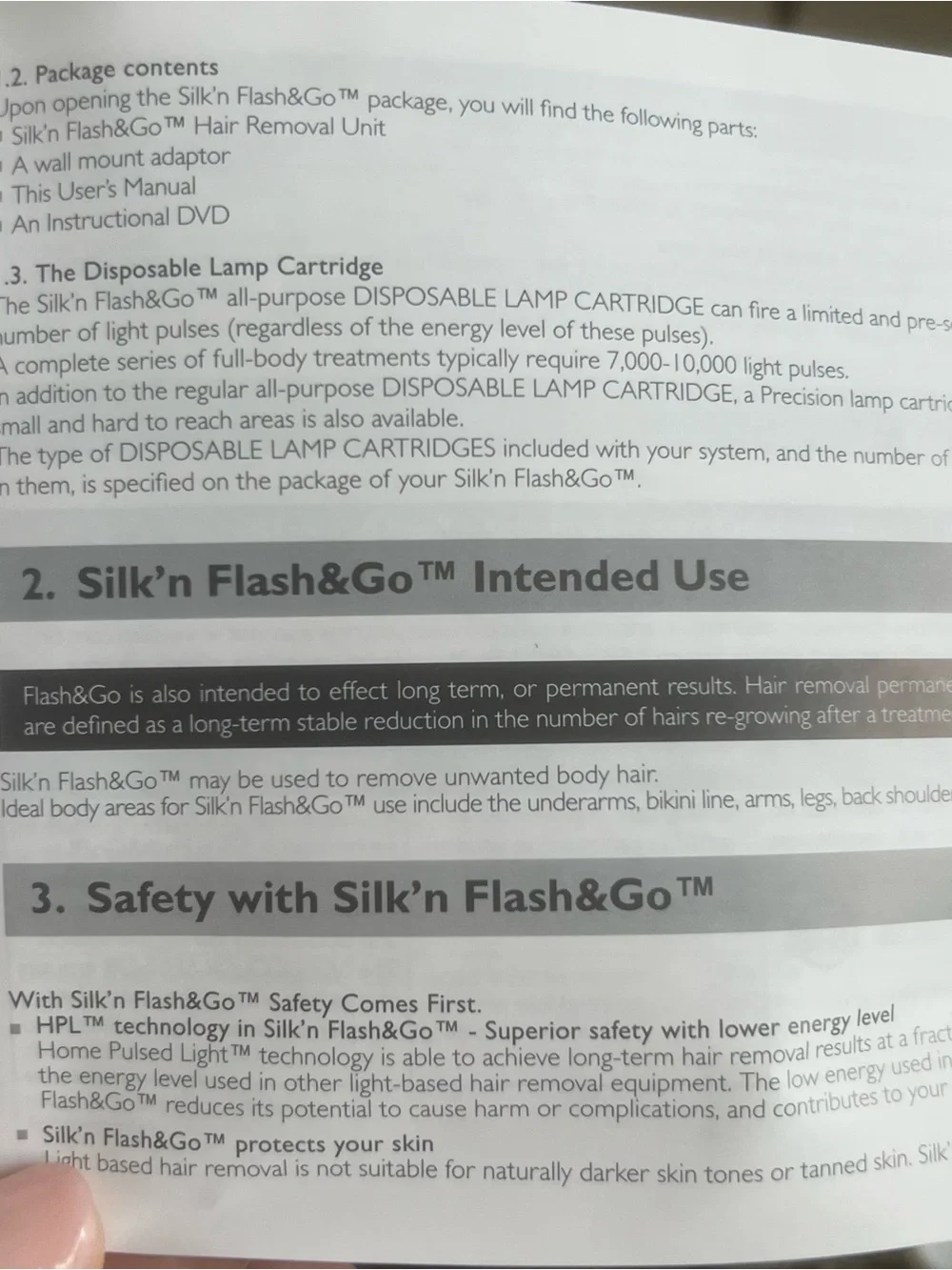 New Silk'n Flash N Go Hair Removal